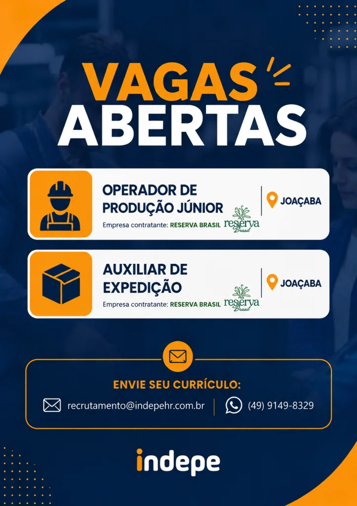Operador de Produção Júnior e Auxiliar de Expedição