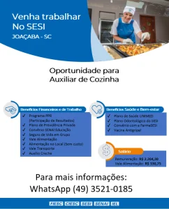 AUXILIAR DE COZINHA – JOAÇABA