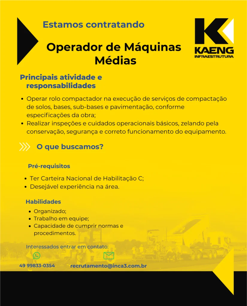 Operador de Máquinas Médias